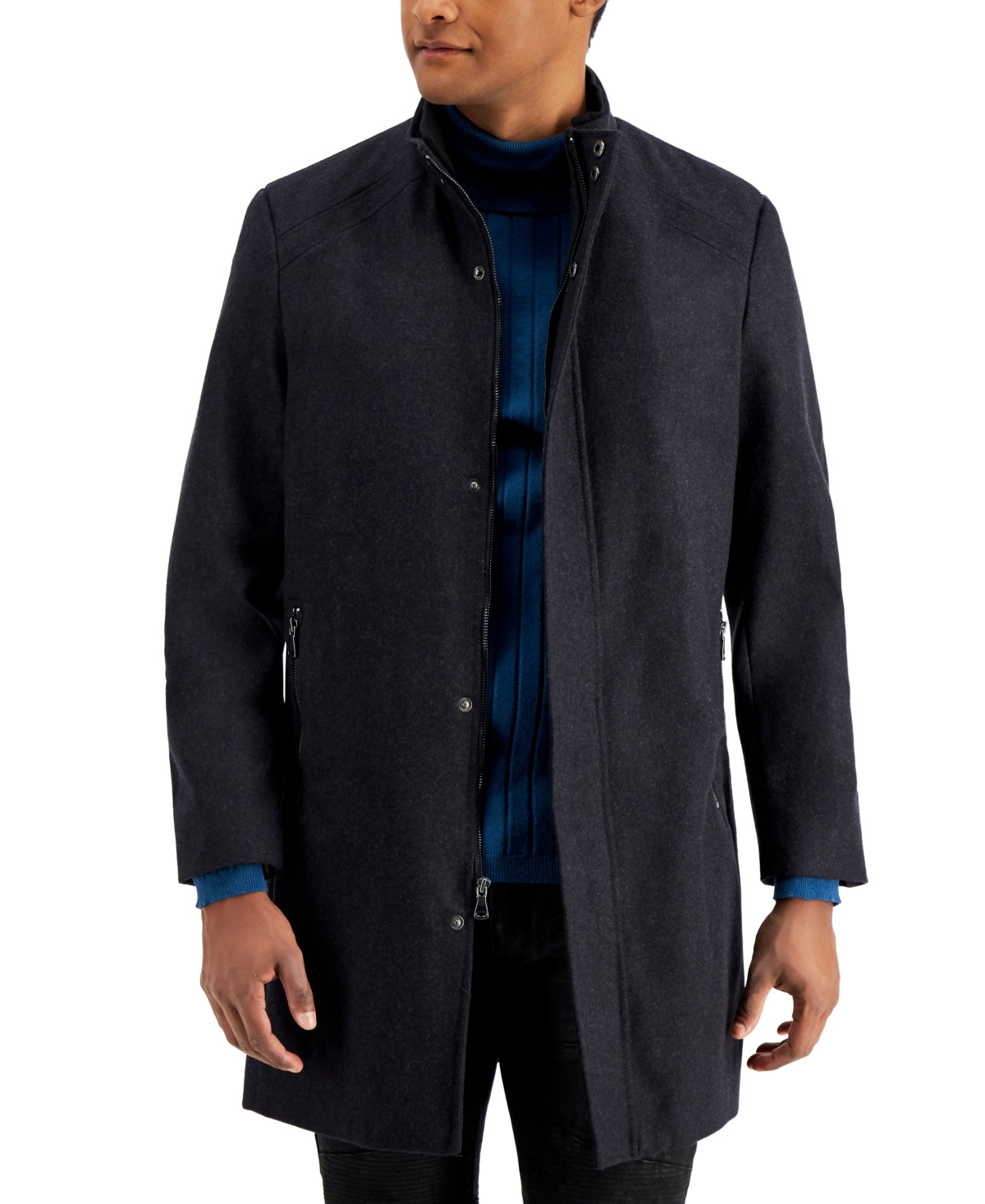 INC International Concepts Men's Kylo Top Coat Black Size L