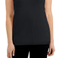 Karen Scott Women's Cotton Scoop Neck Top Black Size Small