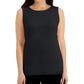 Karen Scott Women's Cotton Scoop Neck Top Black Size Small