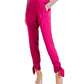 INC International Concepts Women's Satin Tie-Bottom Pants Pink Size 10