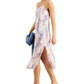 Style & Co Women's Printed Side Slit Slip Dress Gray Size Petite Medium