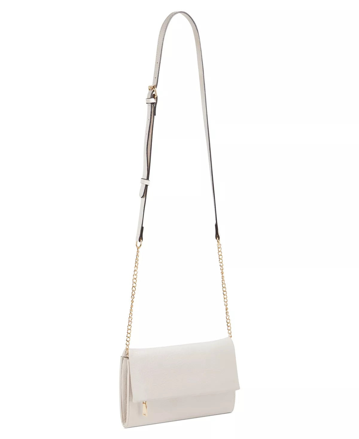 INC International Concepts Women's Averry Tunnel Convertible Clutch Crossbody White Size Regular