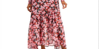 Bar III Women's Floral Print Wrap Dress Pink Size Medium