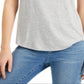 Style & Co Women's Graphic T-Shirt Grey Size Petite Small