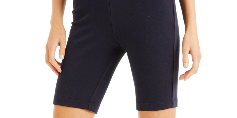 INC International Concepts Women's Skinny Shorts Blue Size Medium