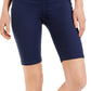 ID Ideology Women's Compression High-Rise 10 Bike Shorts Blue Size Medium