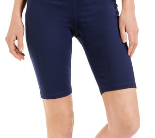 ID Ideology Women's Compression High-Rise 10 Bike Shorts Blue Size Medium