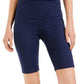 ID Ideology Women's Compression High Rise 10 Bike Shorts Blue Size Large