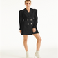 INC International Concepts Women's Crystal Button Blazer Dress Black Size Medium