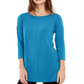 Alfani Women's 3/4 Sleeve Tunic Blue Size X-Large