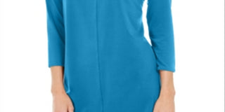 Alfani Women's 3/4 Sleeve Tunic Blue Size X-Large