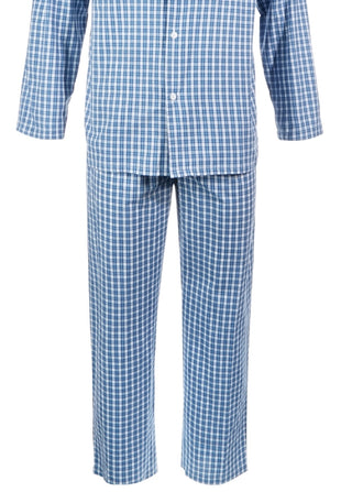 Club Room Men's Small Window Plaid Pajama Set Blue Size XX-Large