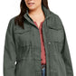 Style & Co Women's Cotton Utility Jacket Green Size 0X