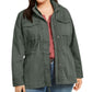 Style & Co Women's Cotton Utility Jacket Green Size 0X