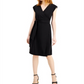 Alfani Cap-Sleeve Wrap Dress Black Size XL