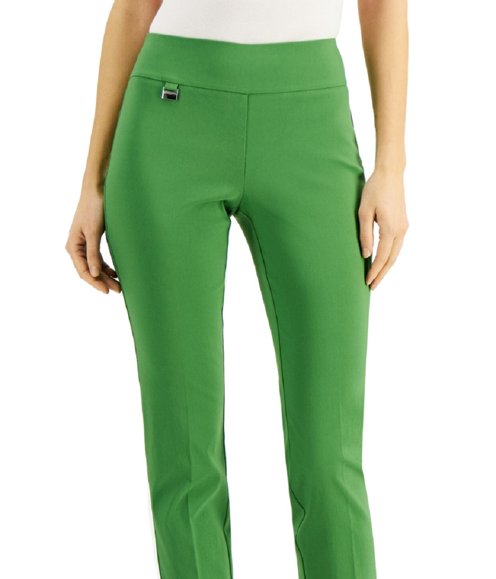 Alfani Women's Tummy-Control Pull On Skinny Pants Green Size 12 Petite