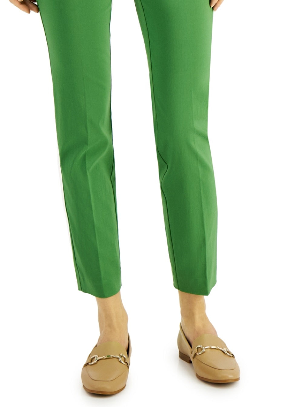 Alfani Women's Tummy-Control Pull On Skinny Pants Green Size 12 Petite
