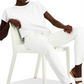 INC International Concepts Women's Cotton Bold Shoulder Tie Front Top White Size Large