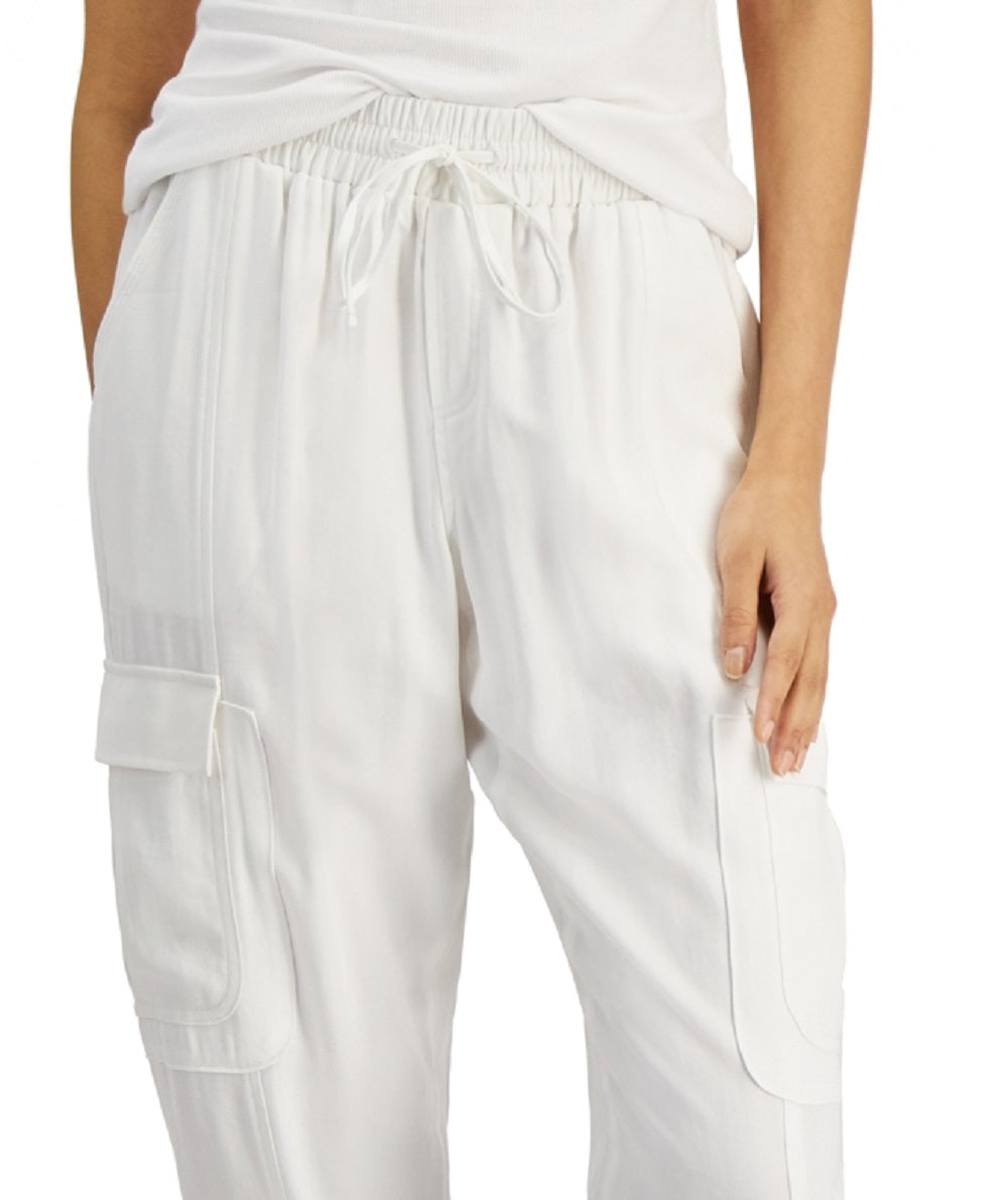 INC International Concepts Women's Utility Jogger Pants White Size Medium