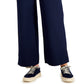 Charter Club Women's Wide Leg Sailor Pants Blue Size 12 Petite