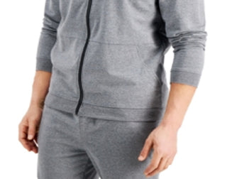 Alfani Men's Moisture Wicking Pajama Hoodie Gray Size Medium