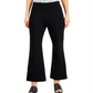 Alfani Women's Modern Lounge Seamed High Rise Pull On Pants Black Size 12