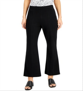 Alfani Women's Modern Lounge Seamed High Rise Pull On Pants Black Size 12