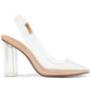 Wild Pair Women's Dharma Slingback Clear Vinyl Pumps Brown Size 7.5 M