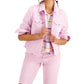 Style & Co Women's Denim Jacket Pink Size X-Large