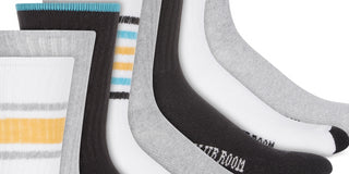 Club Room Men's 8 Pack Striped Crew Socks Yellow Size Regular