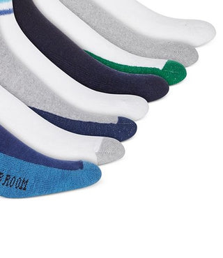 Club Room Men's 8 Pack Striped Ankle Socks Green Size Regular