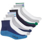 Club Room Men's 8 Pack Striped Ankle Socks Green Size Regular