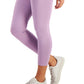 ID Ideology Women's High Waist Side Pocket 7/8 Length Leggings Purple Size Small