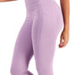 ID Ideology Women's Compression High Waist Side Pocket 7/8 Length Leggings Purple
