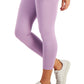 ID Ideology Women's Compression High Waist Side Pocket 7/8 Length Leggings Purple