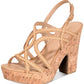 Sun + Stone Women's Nadiya Dress Sandals Brown Size 6 M