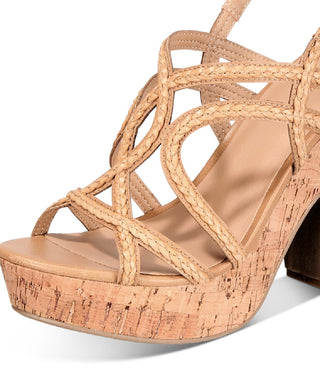 Sun + Stone Women's Nadiya Dress Sandals Brown Size 6.5 M