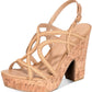 Sun + Stone Women's Nadiya Dress Sandals Brown Size 7 M