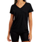 Ideology Women's Shadow Stripe T-Shirt Black Size X-Small