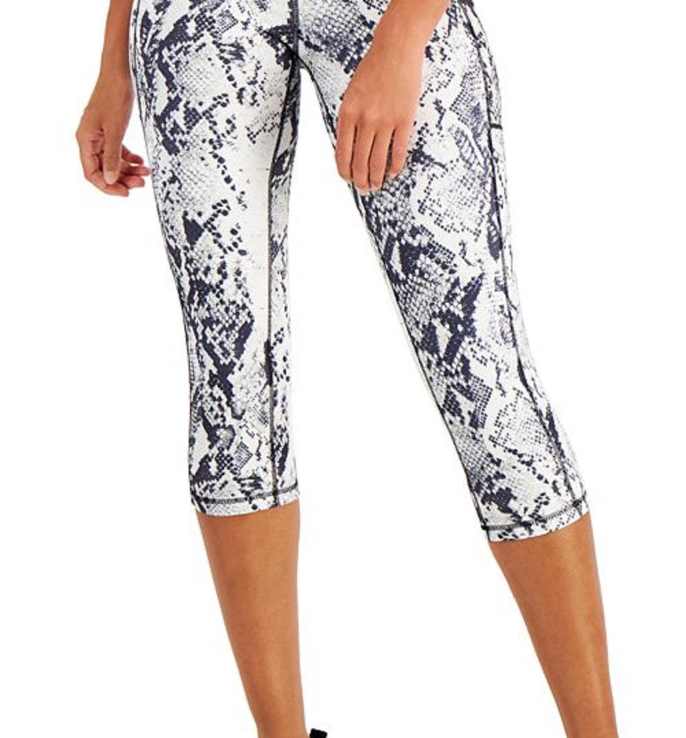 Ideology Women's Stretch Moisture Wicking Pocketed Compression Active Wear High Waist Leggings White Size XX-Large