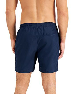 INC International Concepts Men's Regular Fit Quick Dry Solid 5 Swim Trunks Blue Size XX-Large
