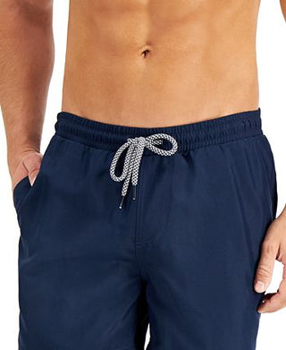 INC International Concepts Men's Regular Fit Quick Dry Solid 5 Swim Trunks Blue Size XX-Large