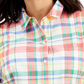 Style & Co Women's Cotton Plaid Button Down Shirt White Size Large