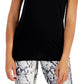 ID Ideology Women's Scoop Neck T-Shirt Black Size Medium