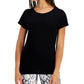 ID Ideology Women's Scoop Neck T-Shirt Black Size Medium