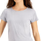 ID Ideology Women's Scoop Neck T-Shirt Grey Size Large