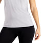 ID Ideology Women's Scoop Neck T-Shirt Grey Size Large