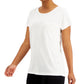 ID Ideology Women's Scoop Neck T-Shirt White Size X-Large