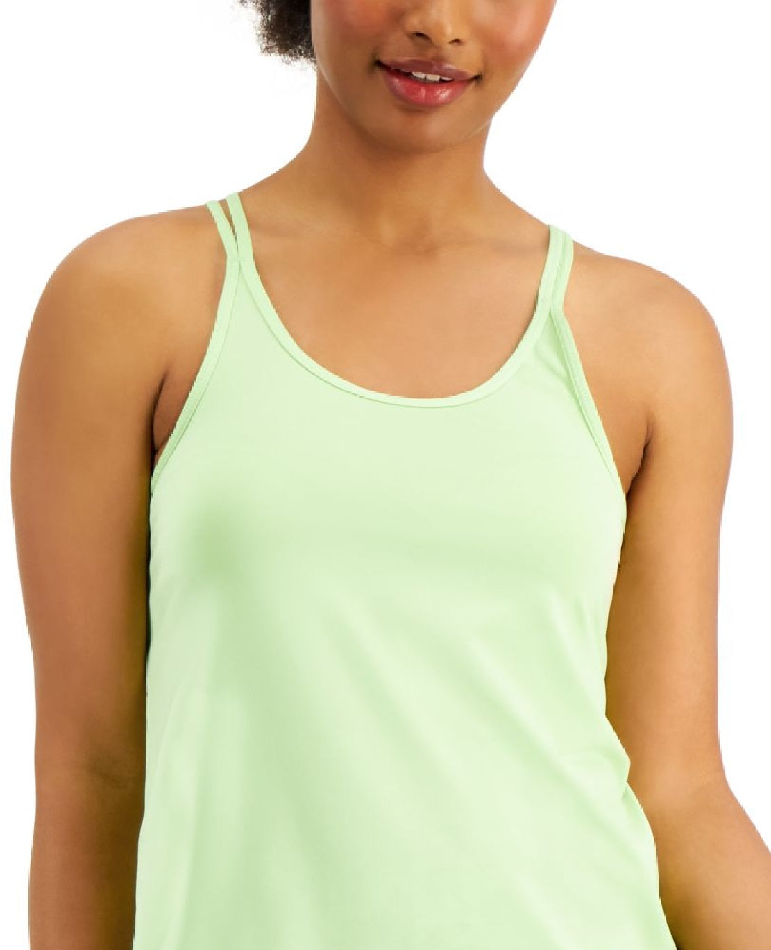 ID Ideology Women's Solid Strappy Tank Top Green Size X-Small