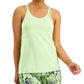 ID Ideology Women's Stretch Moisture Wicking Strappy Back Ventilation Sleeveless Scoop Neck Tank Top Green Size XX-Large